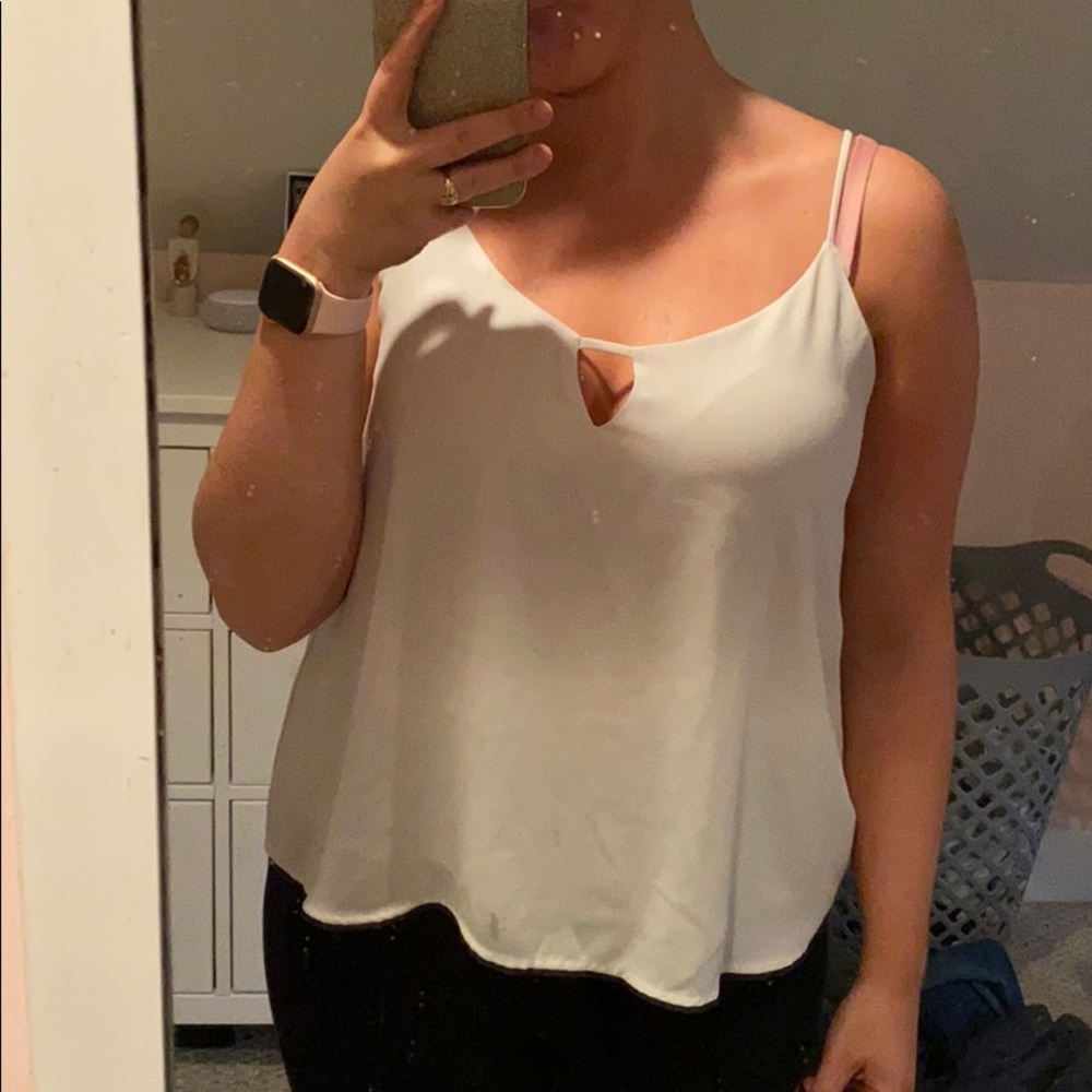White flowy tank top from LUSH